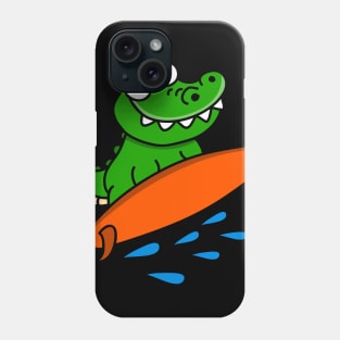 Surfing Crocodile Phone Case