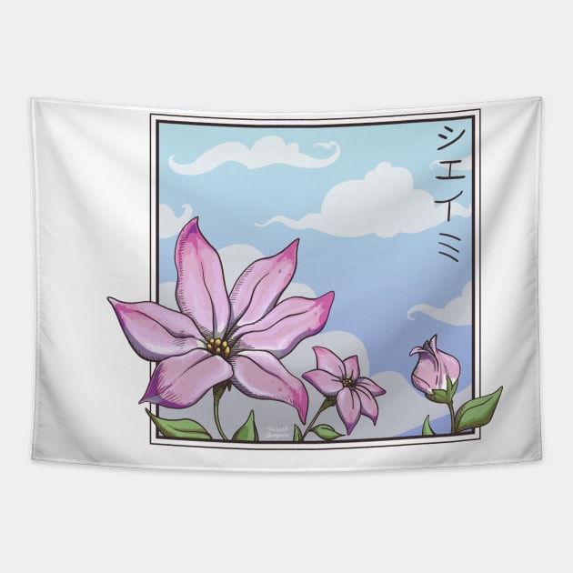 Hedgehog Flower Tapestry by The Last Shaymin