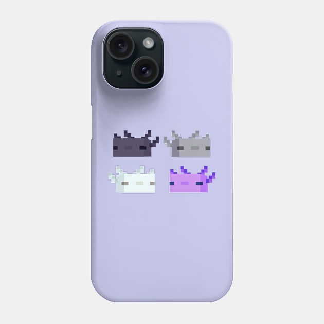 ace axolotls Phone Case by Midnight_rabbit