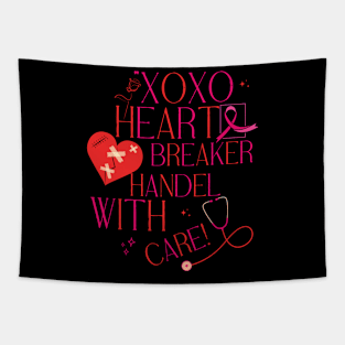 Xoxo Heart Breaker Handle with Care Tapestry