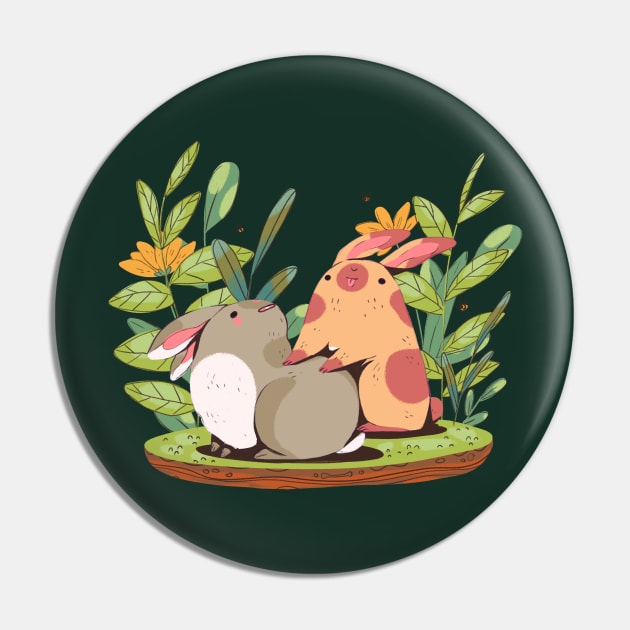 Bunny Friends Pin by Mofy