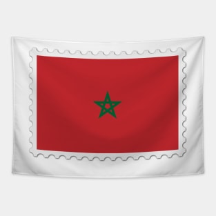 Postage Stamps of Moroccan Flag Tapestry