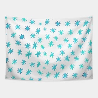 Watercolor stars - aqua Tapestry