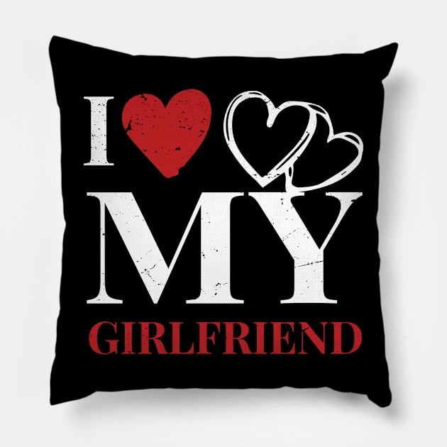 I Love My Girlfriend Pillow by potch94