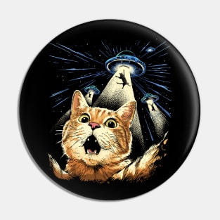 Space Whiskers: The Purrr-fect Abduction Pin