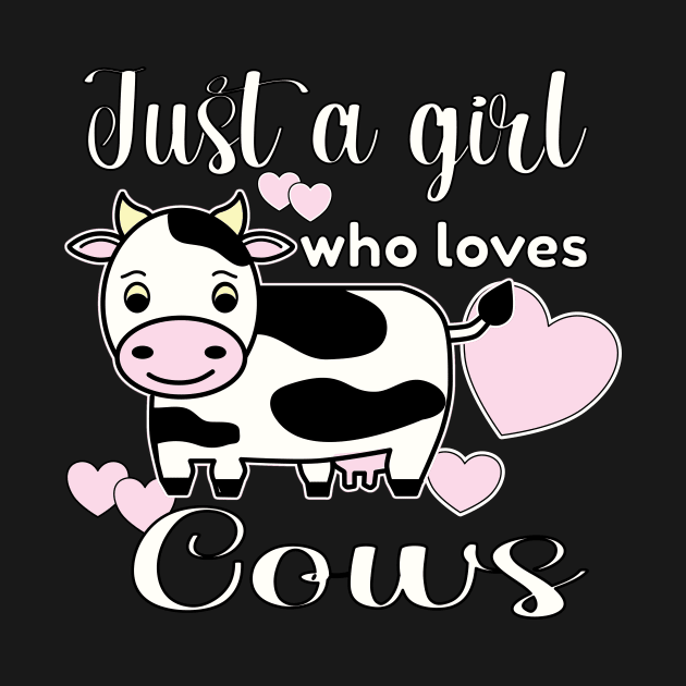 COW - JUST A GIRL WHO LOVES COWS STICKERS, PHONE CASES, SOCKS AND MORE by KathyNoNoise