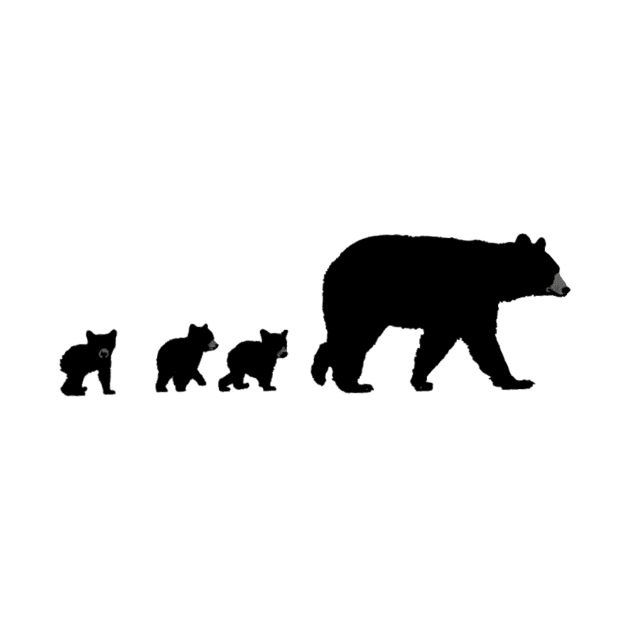 Mama Bear and Her Cubs by ThinkingSimple