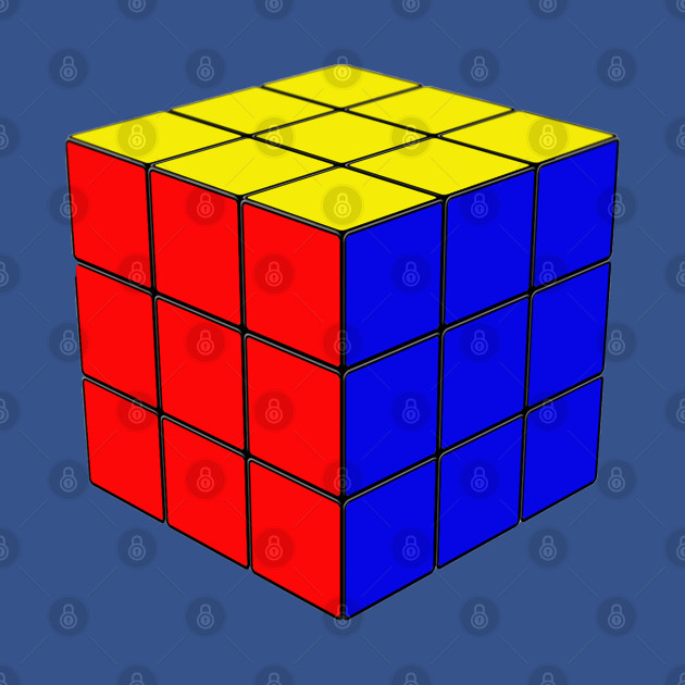 Discover Rubik's Cube - Red, Blue, Yellow Colours - Rubik Cube - T-Shirt