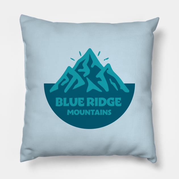 Blue Ridge Mountains Pillow by Alexander Luminova