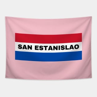 San Estanislao City in Paraguay Flag Colors Tapestry