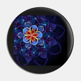 abstract blue flower Pin