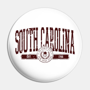 South Carolina Vintage Distressed Palmetto State Pin