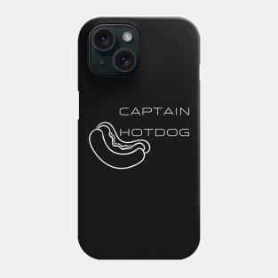 Captain Hotdog Typography White Design Phone Case