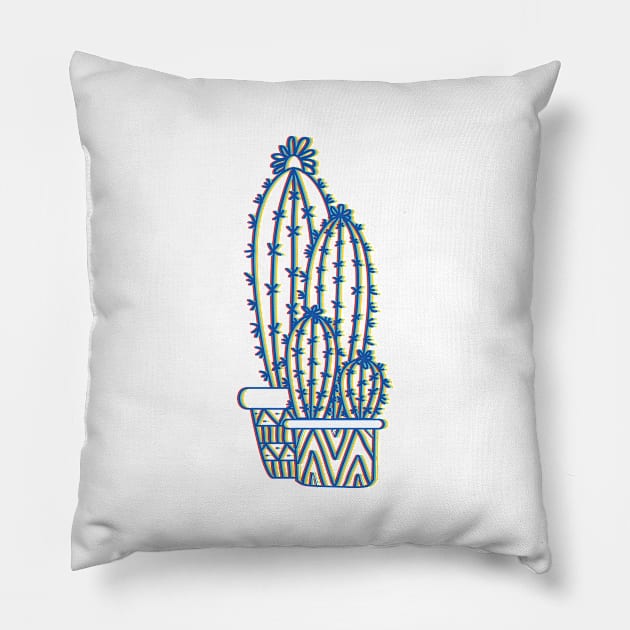 Cactus Plant in the Pod 2 Pillow by HappyGiftArt