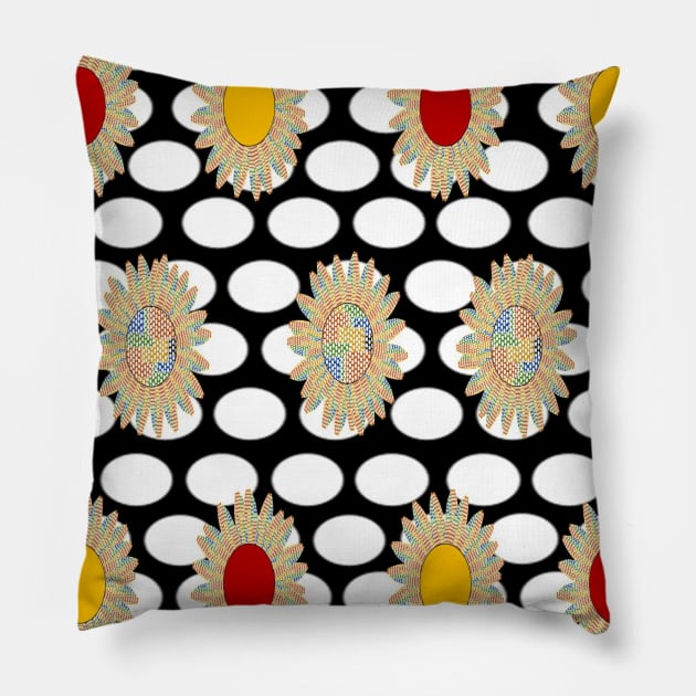 Daisy & Dots [3] Pillow by Angelic Gangster