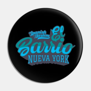 New York El Barrio  - El Barrio Spanish Harlem  - El Barrio  NYC Spanish Harlem Manhattan logo Pin