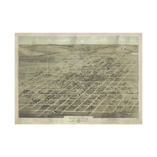 Vintage Map of Victoria TX (1873) T-Shirt