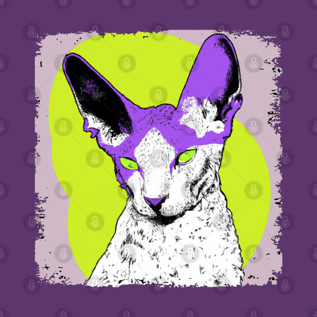 Cornish Rex Pop Art - Cat Lover Gift by PawPopArt