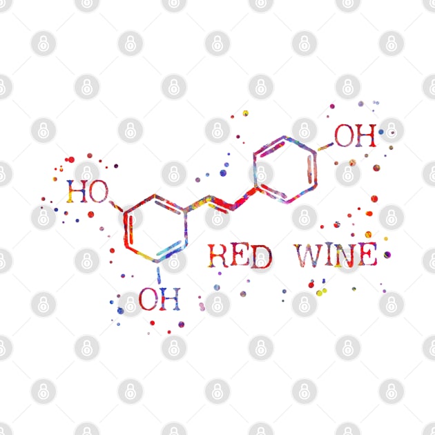 Red wine molecule, by RosaliArt