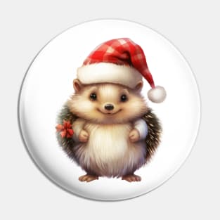 Christmas Hedgehog Pin
