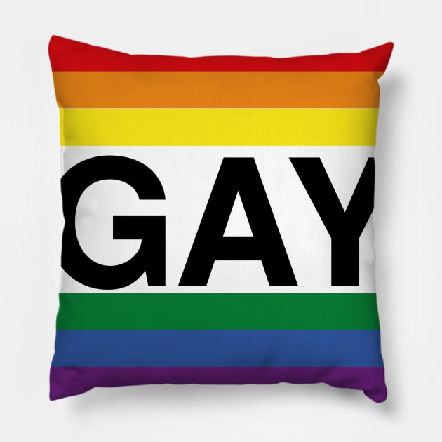 GAY PRIDE FLAG Pillow by revolutionlove