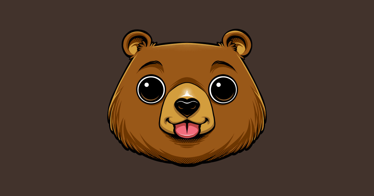 Bear Face - Bear - T-Shirt | TeePublic