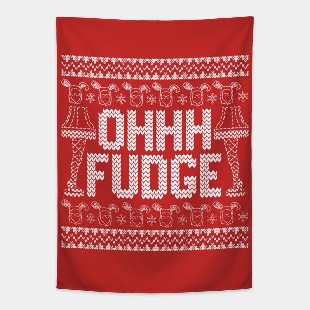 OHHH Fudge Ugly Sweater Tapestry by PopCultureShirts