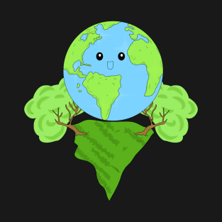 Mother Earth on land in nature, Eco-friendly concept. T-Shirt