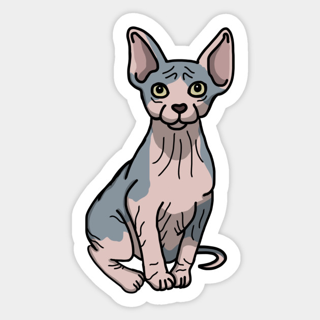 Sphynx Cat Small Print Sphynx Cat Sticker Teepublic