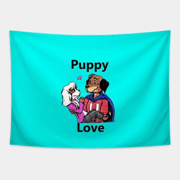 Puppy Love Tapestry by Nightcat17