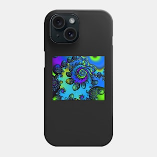 Blue green and purple spiral Phone Case