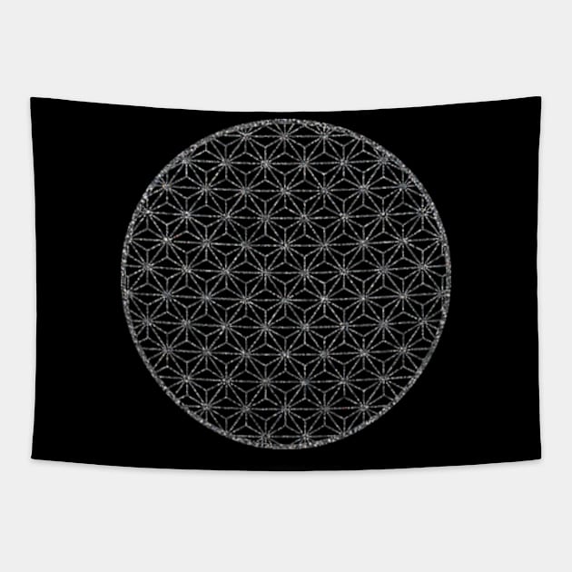 Spaceship Earth Sparkle Outline Tapestry by Florida Project