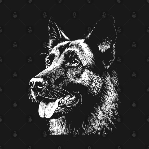 The head of a German shepherd Dog by Khrystyna27