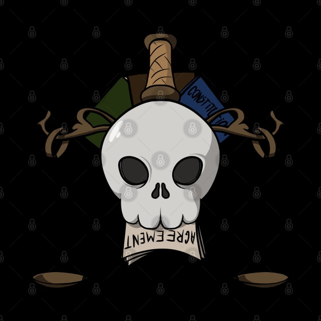 Lawyers crew Jolly Roger pirate flag (no caption) by RampArt