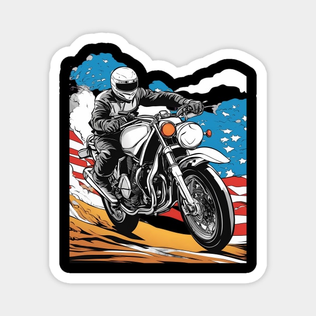 Motorcycle Rider Magnet by animegirlnft