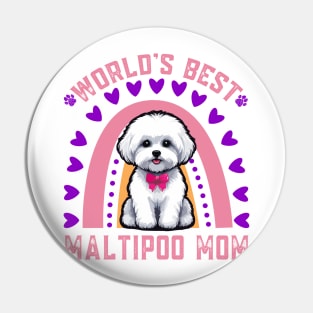 Maltipoo Mom - World's Best Maltipoo Mom Pin