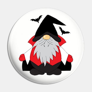 Funny Halloween Dracula Gnome Pin