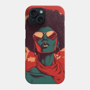 African Queen, Afro Superhero, Female Warrior, Black History Phone Case