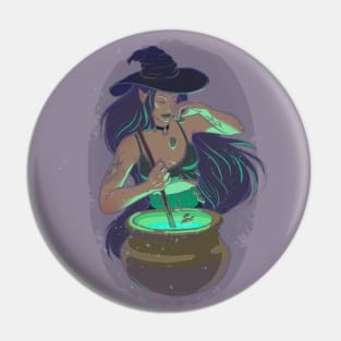 witch brewing a potion Pin