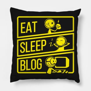 Eat Sleep Blog Pillow