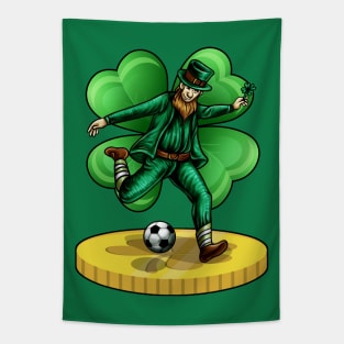 Soccer Leprechaun Irish St Patricks Day Tapestry