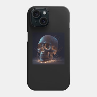 Illuminated Light Fire Skull Phone Case