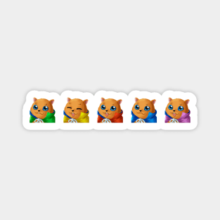 The Five Squirrel Squad Emotes- Genso Suikoden Magnet