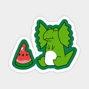 Dilphosaurus Eating Watermelon Magnet