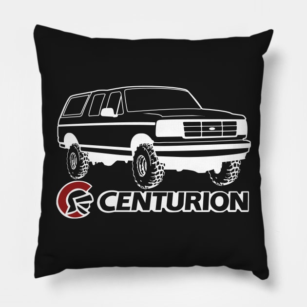 Ford Bronco Centurion w/tires, White Print Pillow by The OBS Apparel