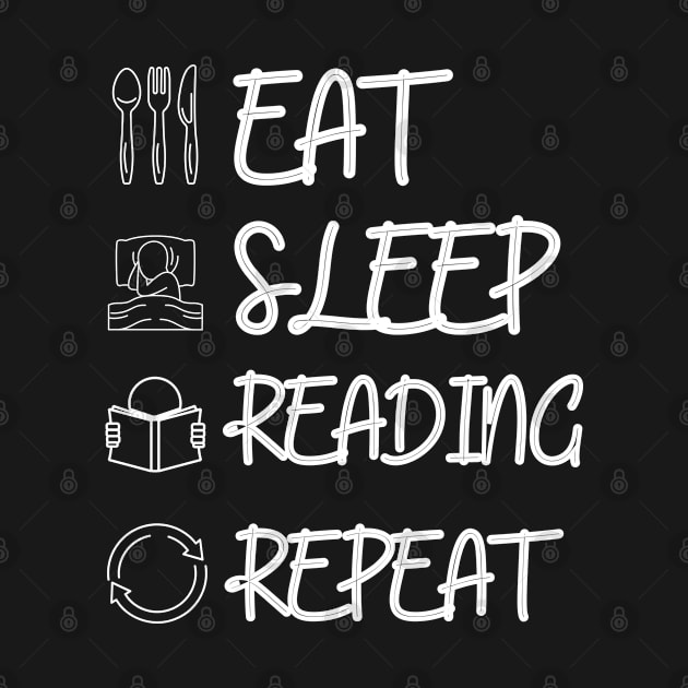 eat sleep repeat design Reading Books by momodz