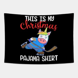 Unicorn This Is My Pajama Shirt Christmas Design Tapestry