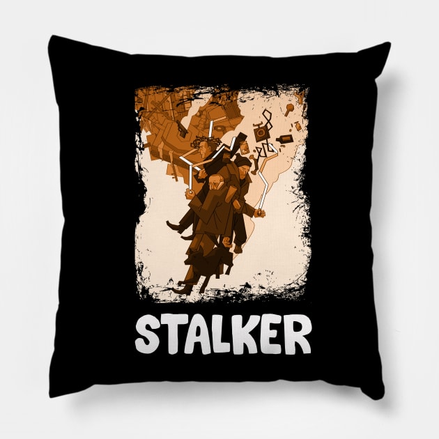 Cloaked in Mystery STALKERs Movie's Cinematic Allure Weaved into Your Daily Style Pillow by Thunder Lighthouse