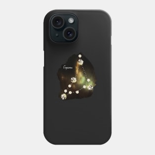 Capricorn Constellation in Smoky Quartz - Star Signs and Birth Stones Phone Case