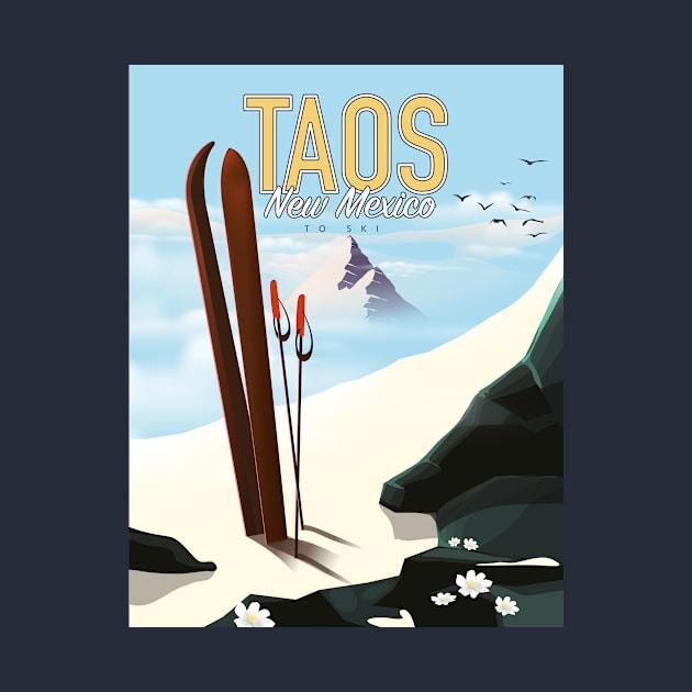 Taos USA ski poster by nickemporium1